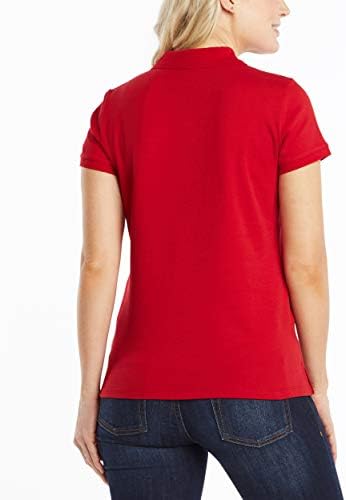 Nautica Womens 3 Button Short Sleeve Breathable 100  Cotton Polo Shirt