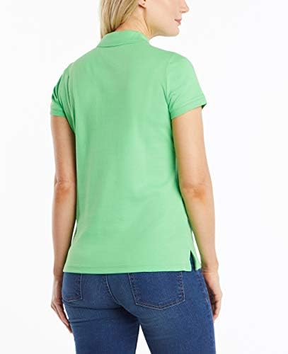Nautica Womens 3 Button Short Sleeve Breathable 100  Cotton Polo Shirt