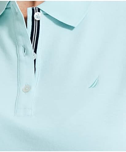 Nautica Womens 3 Button Short Sleeve Breathable 100  Cotton Polo Shirt