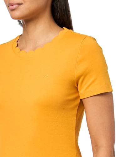 Nautica Womens Solid Short Sleeve Crew Neckline T Shirt