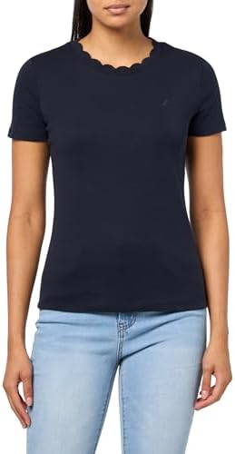 Nautica Womens Solid Short Sleeve Crew Neckline T Shirt
