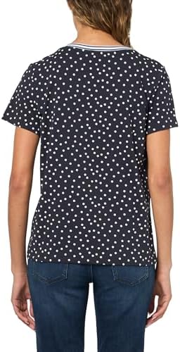 Nautica Womens Solid V Neck Short Sleeve T Shirt