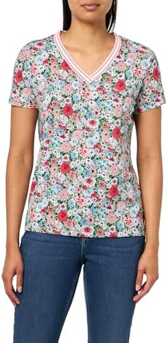 Nautica Womens Solid V Neck Short Sleeve T Shirt