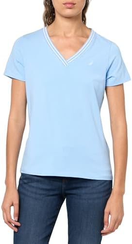 Nautica Womens Solid V Neck Short Sleeve T Shirt