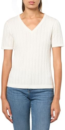 Nautica Womens Solid V Neck Short Sleeve T Shirt