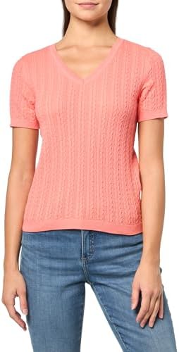 Nautica Womens Solid V Neck Short Sleeve T Shirt