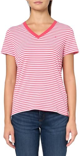 Nautica Womens Solid V Neck Short Sleeve T Shirt