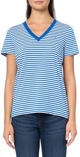 Nautica Womens Solid V Neck Short Sleeve T Shirt