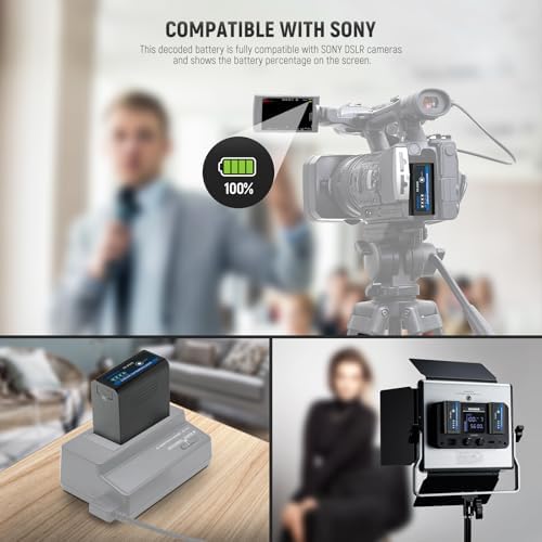 Neewer Basics 2Pcs NP F970 Replacement Batteries 7800mAh  Compatible with Sony NP F550 750 950 970 FX3 FX30 A7 Canon R5 Nikon Z8 Camera Camcorder LED Light Monitor  20W Type C PD Fast Charge  TP F970
