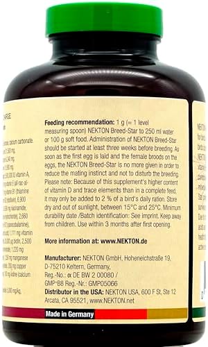 Nekton Breed Star Breeding Supplement for Birds 320g / 11 29oz  Off White