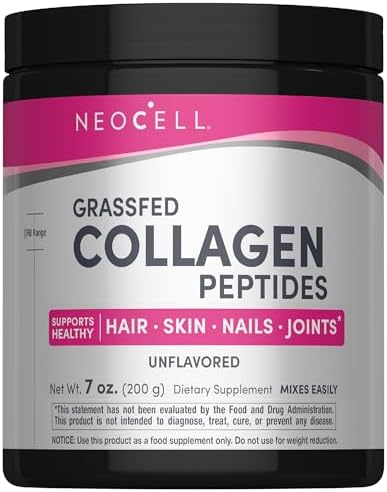 NeoCell Grassfed Collagen Peptides Powder   7 oz   Unflavored   for Women and Men   Hair  Skin  & Nails