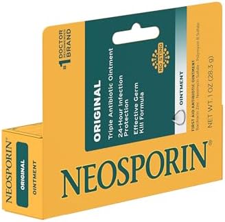 Neosporin Original First Aid Triple Antibiotic Ointment  Bacitracin Zinc & Neomycin Sulfate Infection Protection  Wound Care Treatment & Scar Appearance Minimizer for Minor Cuts  Scrapes & Burns  1 oz