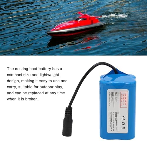 Nesting Boat Battery  12000mAh 7 4V Fishing Boat Battery  Large Capacity Rechargeable Lithium Battery for RC Fishing Bait Boat