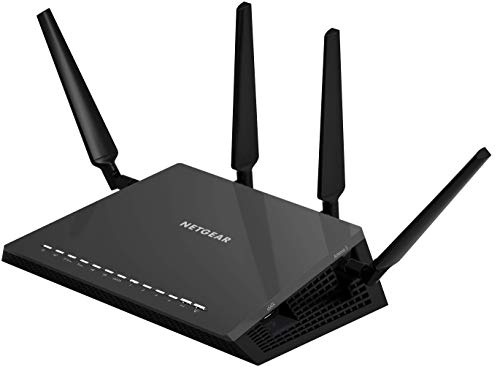 Netgear  R7800 100NAS  Nighthawk X4S AC2600 4x4 Dual Band Smart WiFi Router  Gigabit Ethernet  MU MIMO  Compatible with Amazon Echo/Alexa  Renewed 