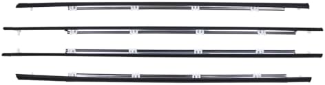 NewYall Front Rear Left and Right Outer Door Window Belt Weatherstrip Set for Honda Civic Sedan 1992 1993 1994 1995