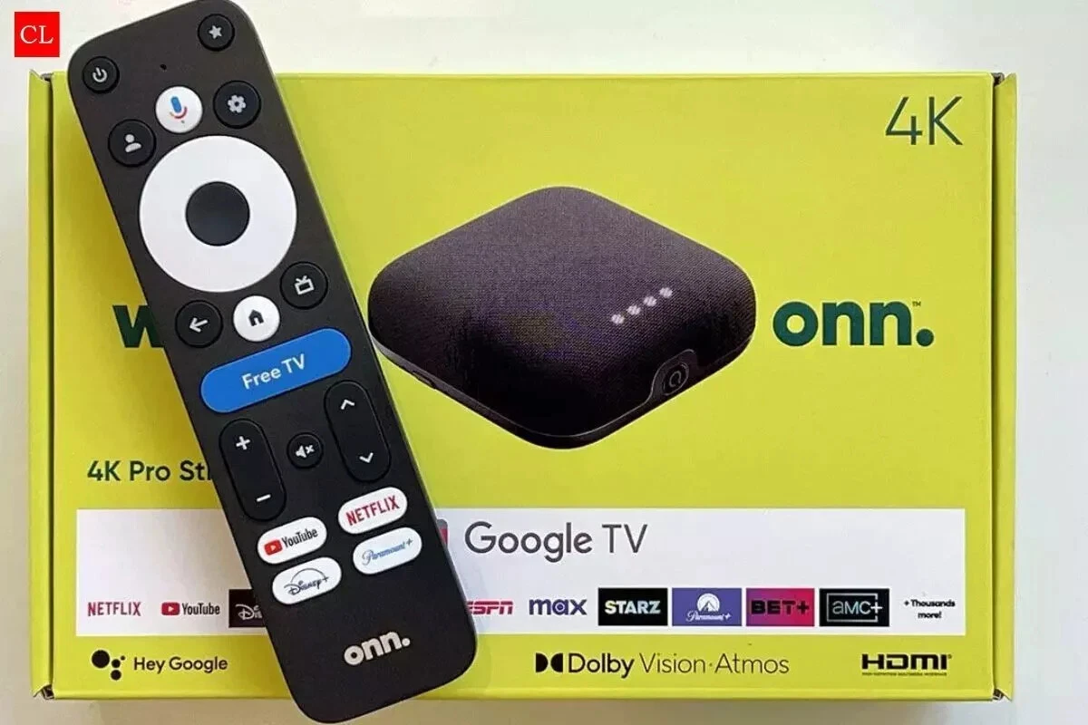 New 2024 onn Google TV 4K Pro Streaming Device w/ Hands Free Voice Control
