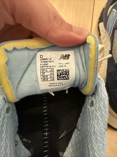 New Balance 998 Made in USA Chrome Blue U998CB size 7 5 US