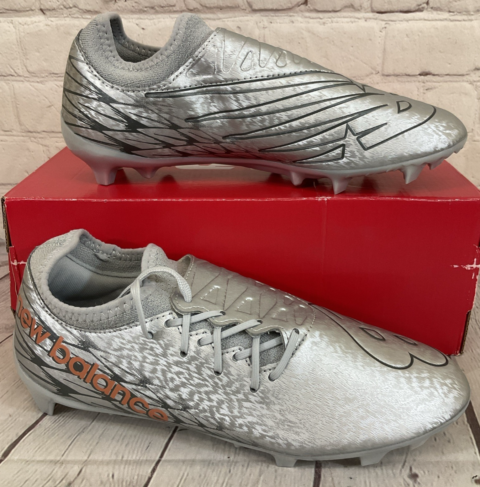 New Balance SF3FGG7 Furon v7 Dispatch FG Soccer Cleats Grey US 7 D