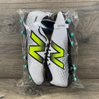 New Balance Tekela Magique V4 FG Soccer Cleats Mens Sz 8 White Neon Green