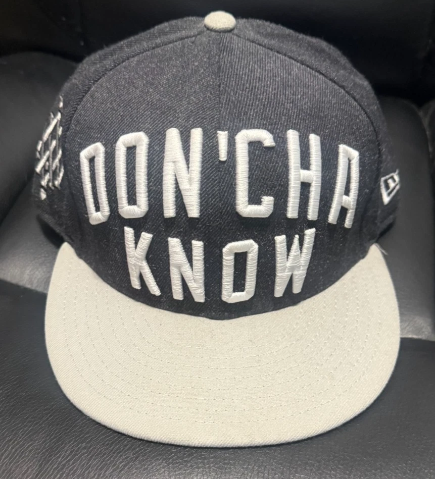 New Era 9FIFTY  Don t Cha Know  Snapback Hat Black Gray Flat Bill Adjustable