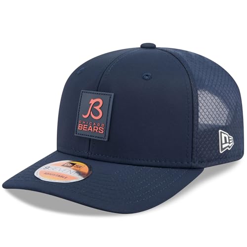 New Era Mens Navy Chicago Bears 2025 Sideline 9SEVENTY Trucker Adjustable Hat