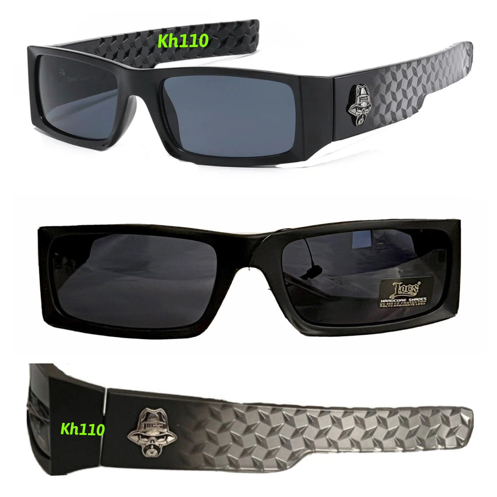 New Locs Hardcore Gangster Sunglasses Biker Design Thug Black  91167