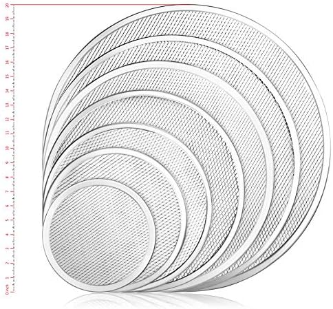 New Star Foodservice Restaurant Grade Seamless Aluminum Pizza Baking Screen  20 Inch  Pack of 6