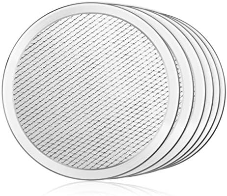 New Star Foodservice Restaurant Grade Seamless Aluminum Pizza Baking Screen  20 Inch  Pack of 6