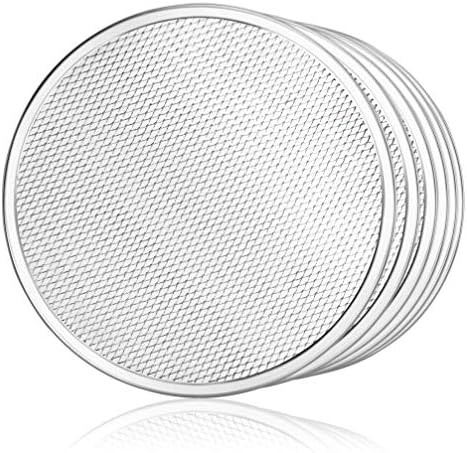 New Star Foodservice Restaurant Grade Seamless Aluminum Pizza Baking Screen  20 Inch  Pack of 6