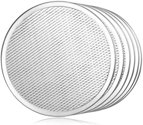 New Star Foodservice Restaurant Grade Seamless Aluminum Pizza Baking Screen  20 Inch  Pack of 6