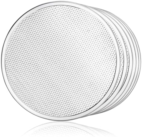 New Star Foodservice Restaurant Grade Seamless Aluminum Pizza Baking Screen  20 Inch  Pack of 6