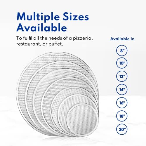 New Star Foodservice Restaurant Grade Seamless Aluminum Pizza Baking Screen  20 Inch  Pack of 6