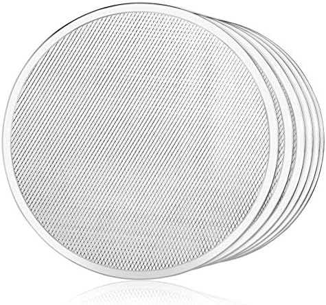 New Star Foodservice Restaurant Grade Seamless Aluminum Pizza Baking Screen  20 Inch  Pack of 6