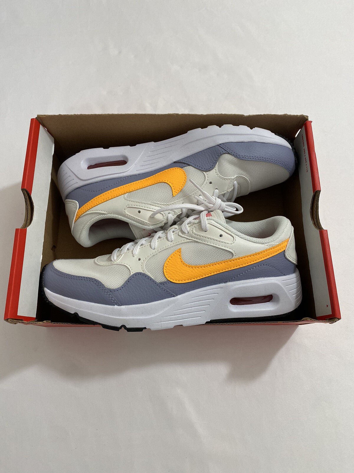 New Youth Size 7Y White Orange Nike Air Max SC  GS  Running Shoes CZ5358 116