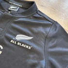 TALLA M - Camiseta juvenil de rugby negra grande de los All Blacks de Nueva Zelanda AIG adidas Climalite