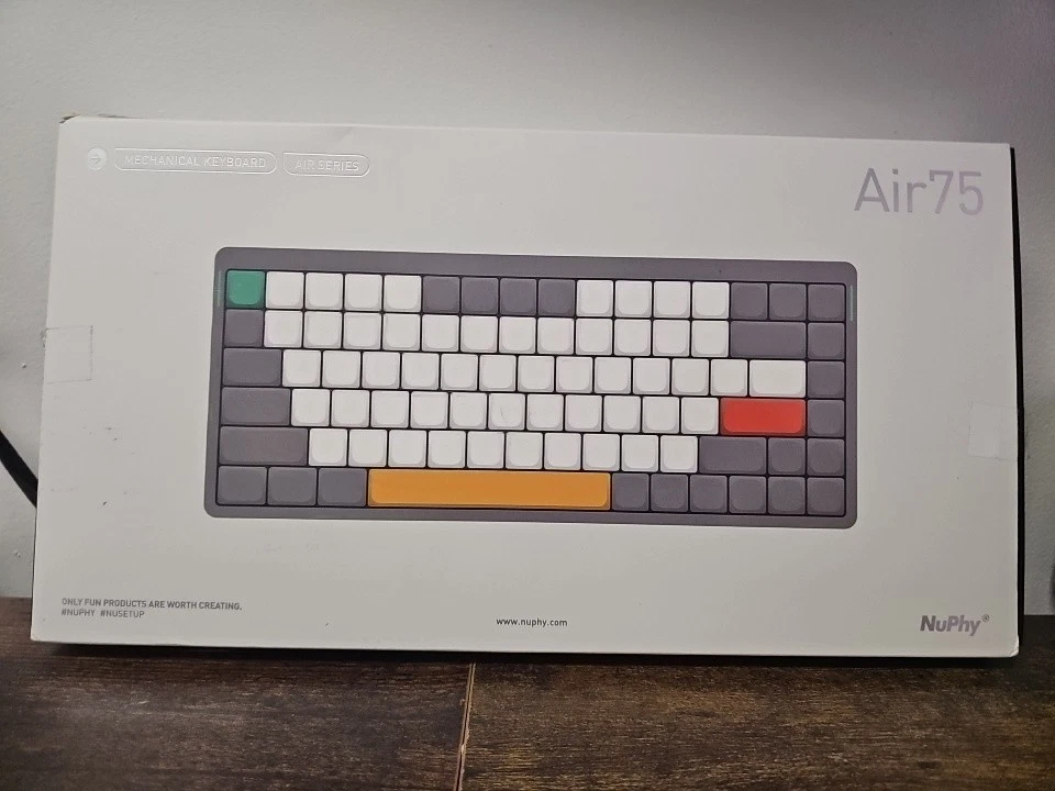 New  Nuphy Air 75 V2 Mechanical Keyboard ANSI Layout Lunar Grey Wisteria 2 0 NIB