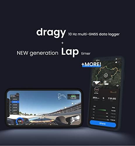 New dragy GPS Based Performance Meter  up to 25Hz GPS Laptimer  Upgraded UBLOX 10th Gen High Performance GPS Module  Trusted by Million Users  USB C Charging Port  DRG70 C
