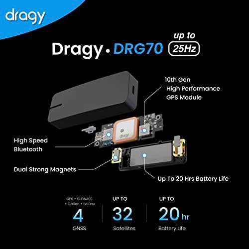New dragy GPS Based Performance Meter  up to 25Hz GPS Laptimer  Upgraded UBLOX 10th Gen High Performance GPS Module  Trusted by Million Users  USB C Charging Port  DRG70 C