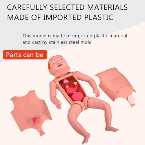 Newborn Infant Care Model Full Body Baby Nursing Manikin with Replaceable Gender Skin and Storage Bag for Nursing Medical Training Teaching Supplies