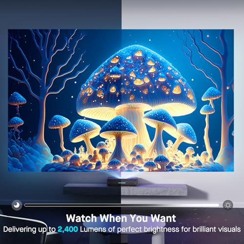NexiGo Aurora Pro Bundle  Ultra Short Throw 4K Tri Color Laser TV  Home Theater Laser TV  with 100 Fresnel Screen/DLP Link 3D Glasses  2Pack 