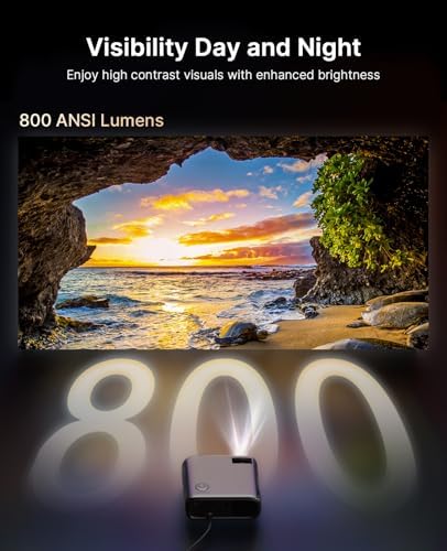 Proyector NexiGo PJ40 Pro Google TV, nativo 1080p, soporte 4K, mejora de imagen AI, 800 lúmenes ANSI, proyector inteligente con Keystone automático, altavoces de 20 W, control remoto retroiluminado