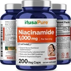 Niacinamida 1000mg  Energía Metabolismo  Salud de la piel  Restauración celular