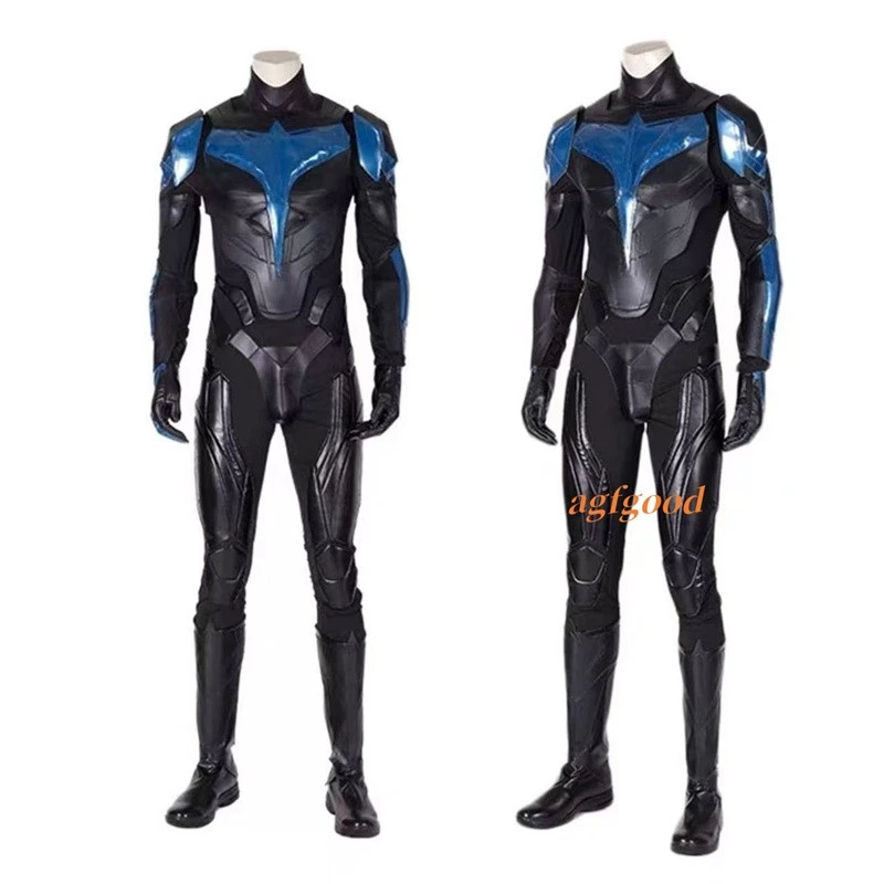 Nightwing Dick Grayson Cosplay Costume Suit Outfit Bodysuit Halloween Full Set