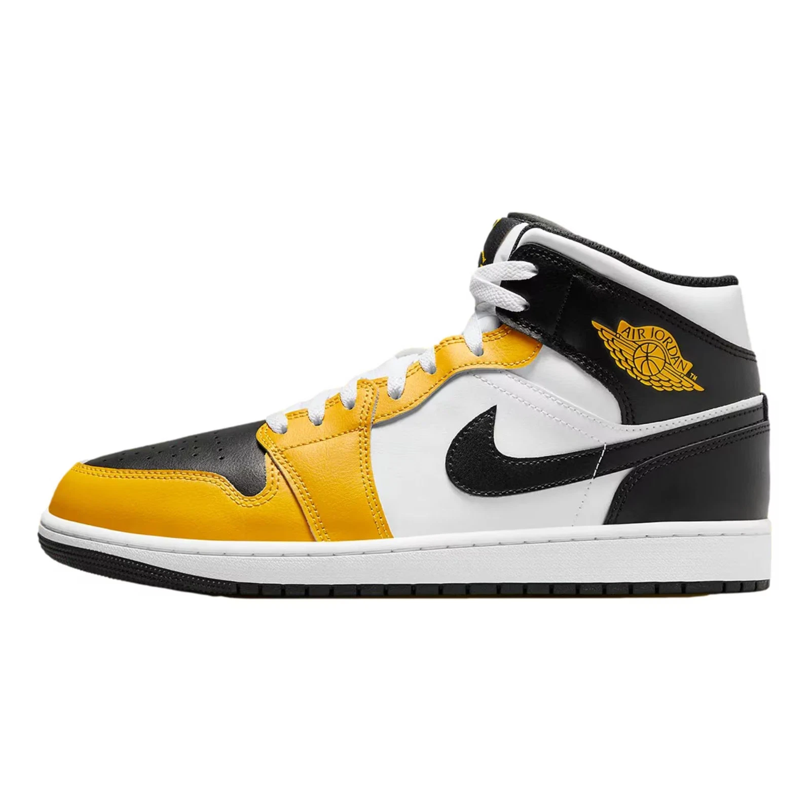 Talla 10 - Nike Air Jordan 1 Mid Yellow Ochre / Black   White DQ8426 701 Men s