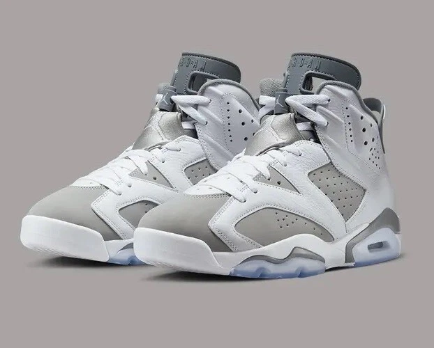 Talla 9.5, Nike Air Jordan 6 Retro  Cool Grey  White Mens Sneakers US Size 9 5 Rare New