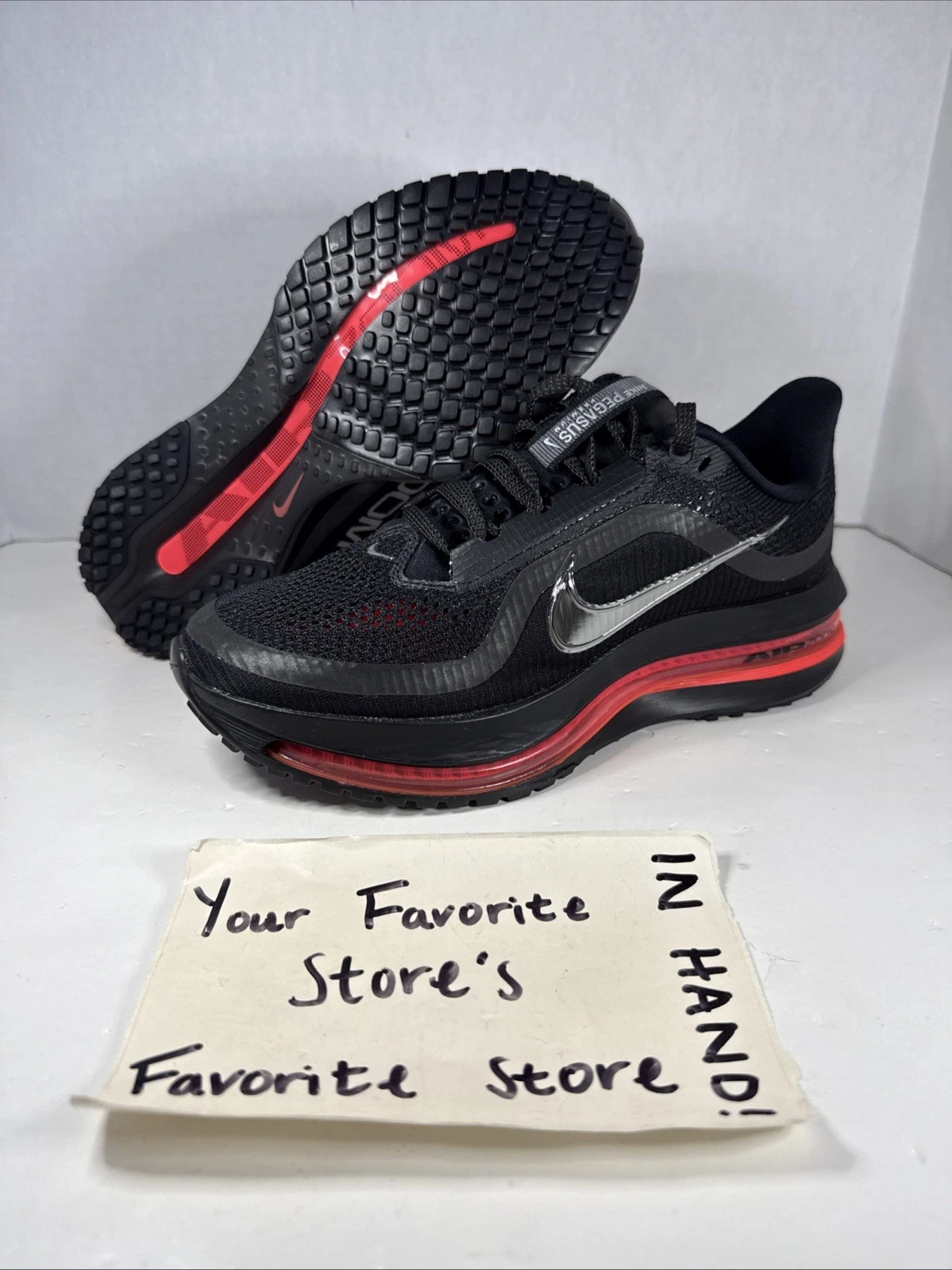 Nike Air Zoom Pegasus Premium Running Shoes Black Crimson HQ2592 003 Men s 6 5