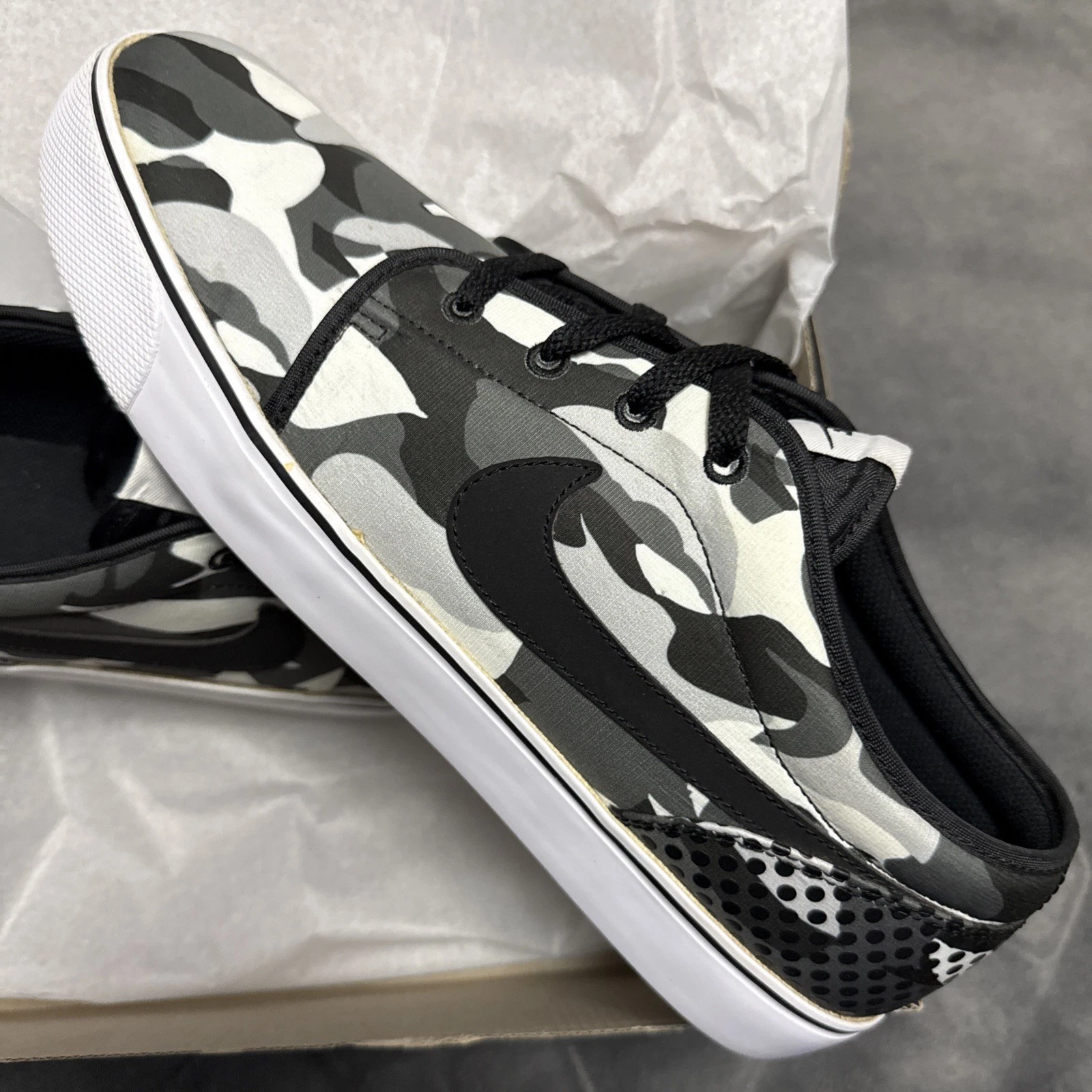 Talla 13 Nike Low TXT Black White Camo Print Canvas Sneakers Men s Size 13 US