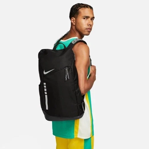 Nike Men s Hoops Elite Backpack  Black Anthracite and Metallic Silver