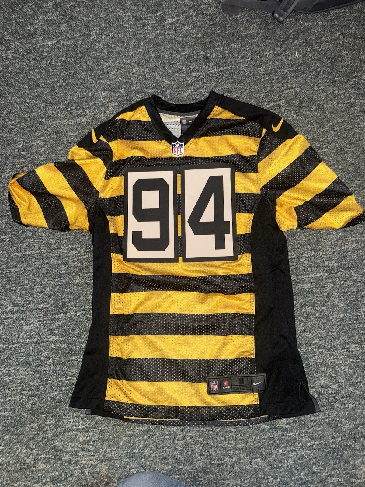 Nike Men s Pittsburgh Steelers Lawrence Timmons Jersey Size Medium Retro Striped
