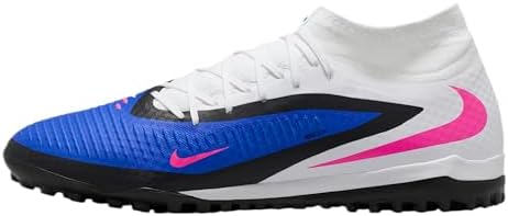 Nike Phantom 6 High Academy Turf Soccer Shoes  Racer Blue/White/Pink Blast 